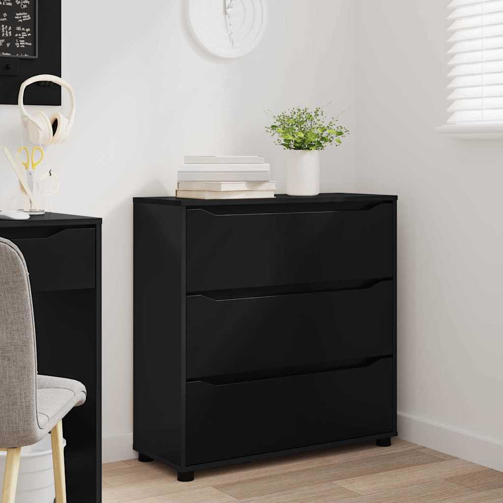 Storage Cabinet Black 80 x 31 x 81 cm Particleboard