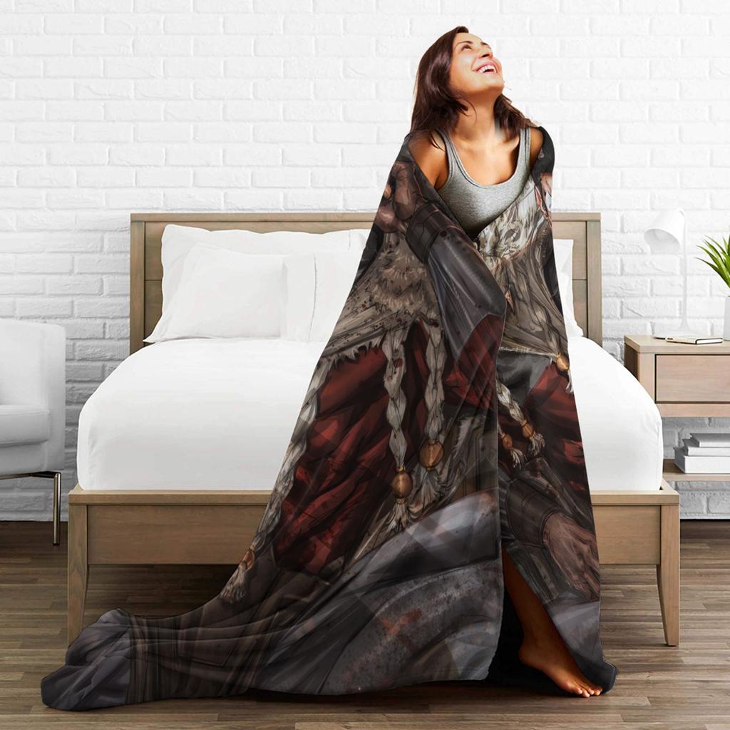Soft Warm Blanket Picnic Thragg Invincible Villain Portrait Throw Blanket Flannel Bedspread For Home Decor Funny Sofa Bed Cover