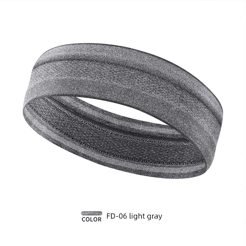 

Sports East with Position Sweat Guide and Stop Lead Widened Men and Women. Rui Silicone Sweat Hair Band Cross-Border Non Slip Non-Removable Running FD-06-light gray All yards