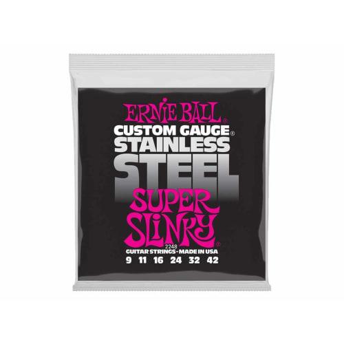 [Authentic] ERNIE BALL 2248 Electric Guitar Strings (09-42) STAINLESS SUPER SLINKY