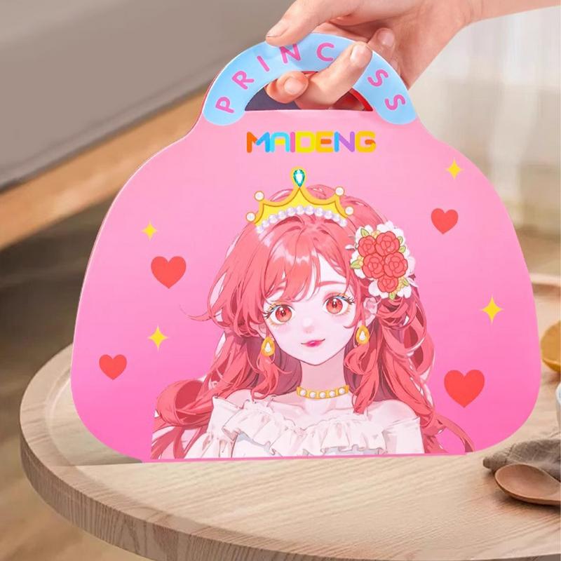 Girls Quiet Princess Book Toy Paper Doll Dress Up Game Book Children Diy Handmade Sticker Educational Toys Makeup Toys For Kid
