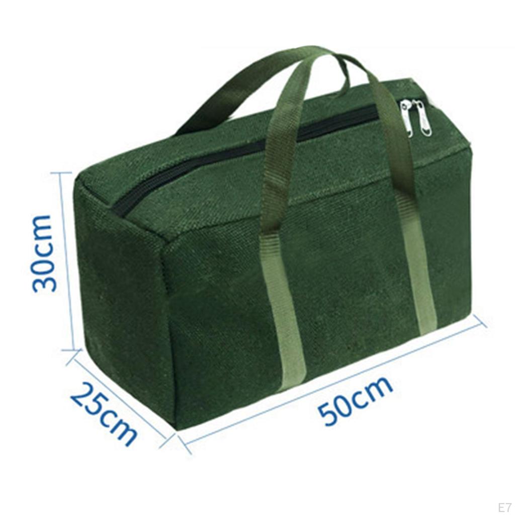 Canvas Tool Bag with Easy Access Zipper Closure for Tradesmen