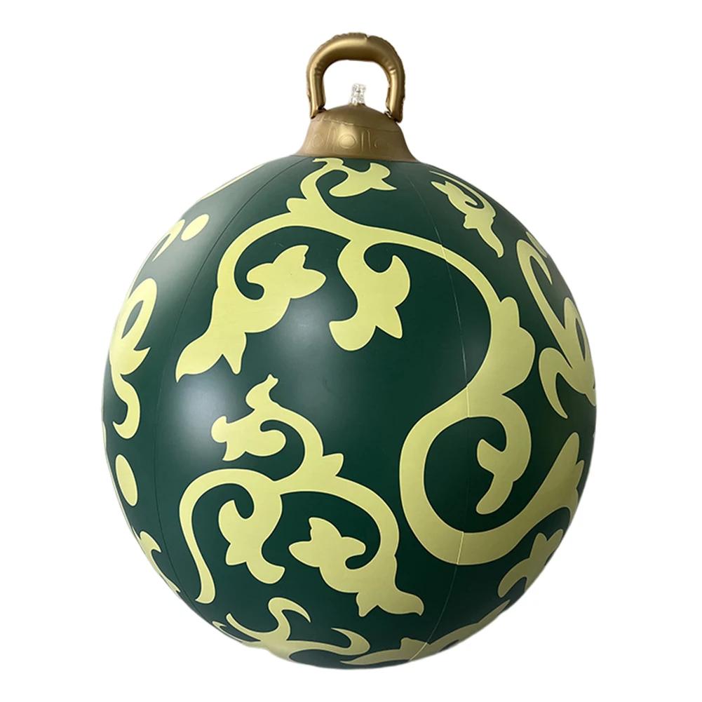 60CM Christmas Inflatable Ball Xmas Decorative Ball Inflated Toy Ball Giant Big Balls New Year Party Christmas Gift Home Decor