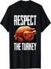 Respektiere den Truthahn Lustiges gekochtes Truthahn Thanksgiving T-Shirt