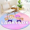 Tappeto Rotondo Lankybox, Tappeto per Soggiorno Camera da Letto Divano Sala Giochi Decorazione, Tappetino Antiscivolo