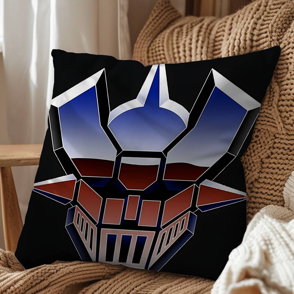 cartoon Rocket Punch Mazinger Z Cushion Cover Suitable For Sofa Car Bedroom Office Cushions Decorative Pillow Case