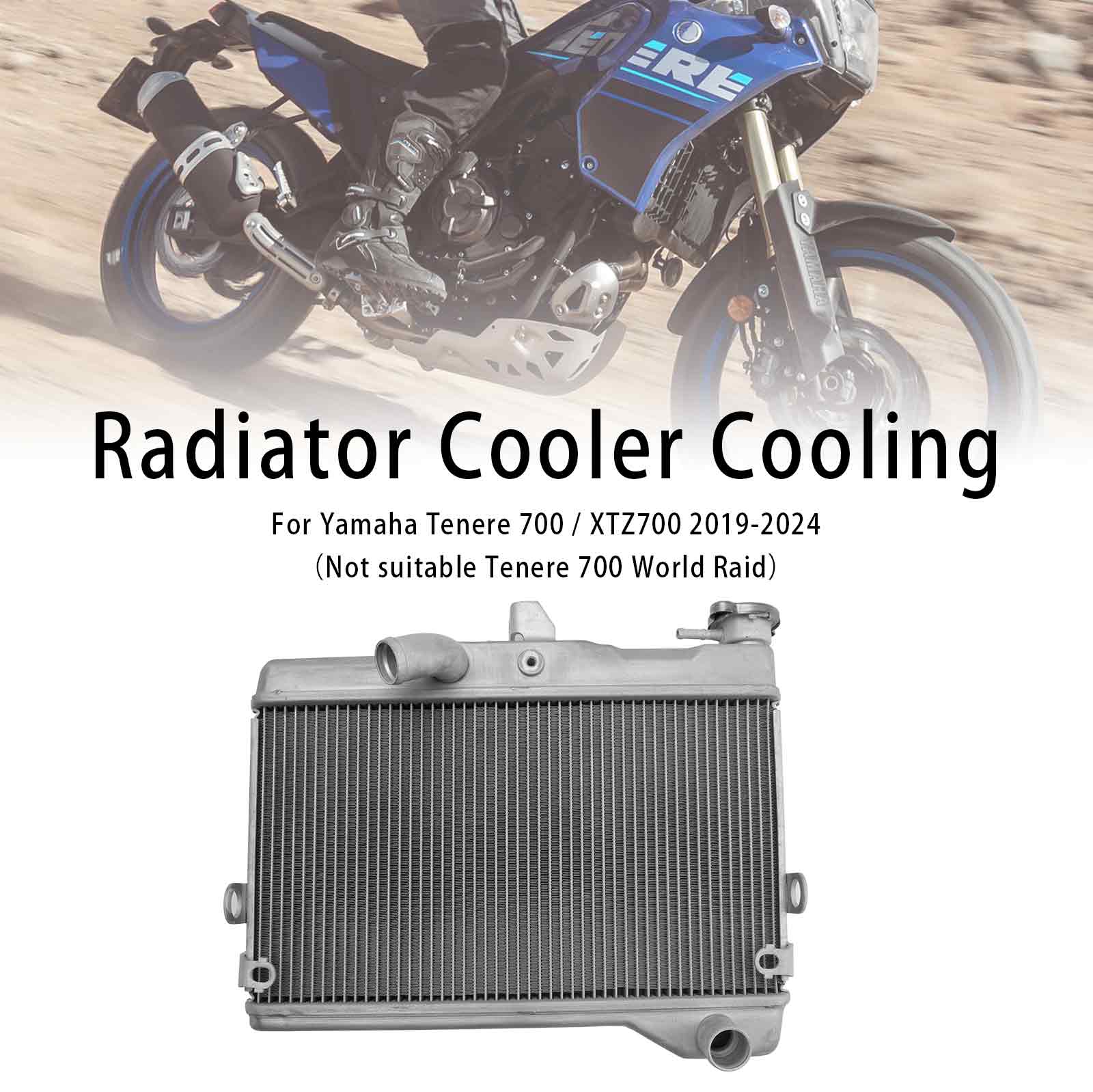 

Radiator Cooling Engine Cooler For Yamaha Tenere 700 XTZ700 2019-2024 Silver
