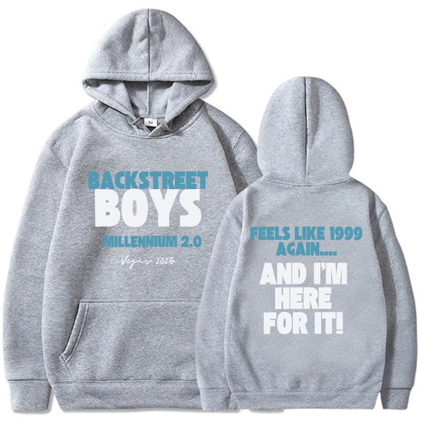 Backstreet Boy 1999 To Vegas 2025 Tour Hoodies Millennium Album Printing Sweatshirt Long Sleeve Hooded Pullovers Men Women Hoody