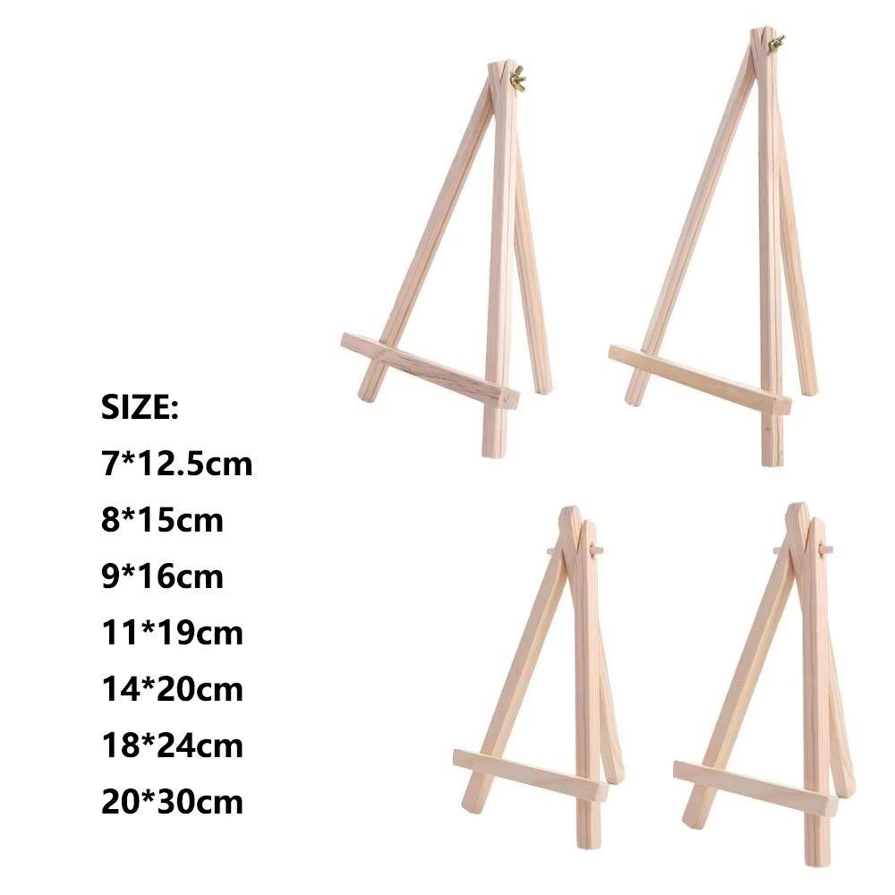 Wood Material Tabletop Easel Small Size Foldable Design Painting Display Holder Triangle Shape DIY Craft Wood Drawing Easel