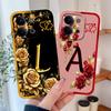 Per Cover Telefono Redmi 15C 4G 5G Fiori Nome Lettere Morbida Silicone Liquido Custodia a Protezione Totale Per Redmi 15 C Alloggiamento Antiurto