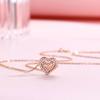 Heart-to-heart Love Necklace Female Niche Romantic Exquisite Versatile Ins Style Design Pendant Female