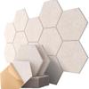 12-Piece Hexagonal Polyester Fiber Sound-Absorbing Panels - Cork Board Alternative