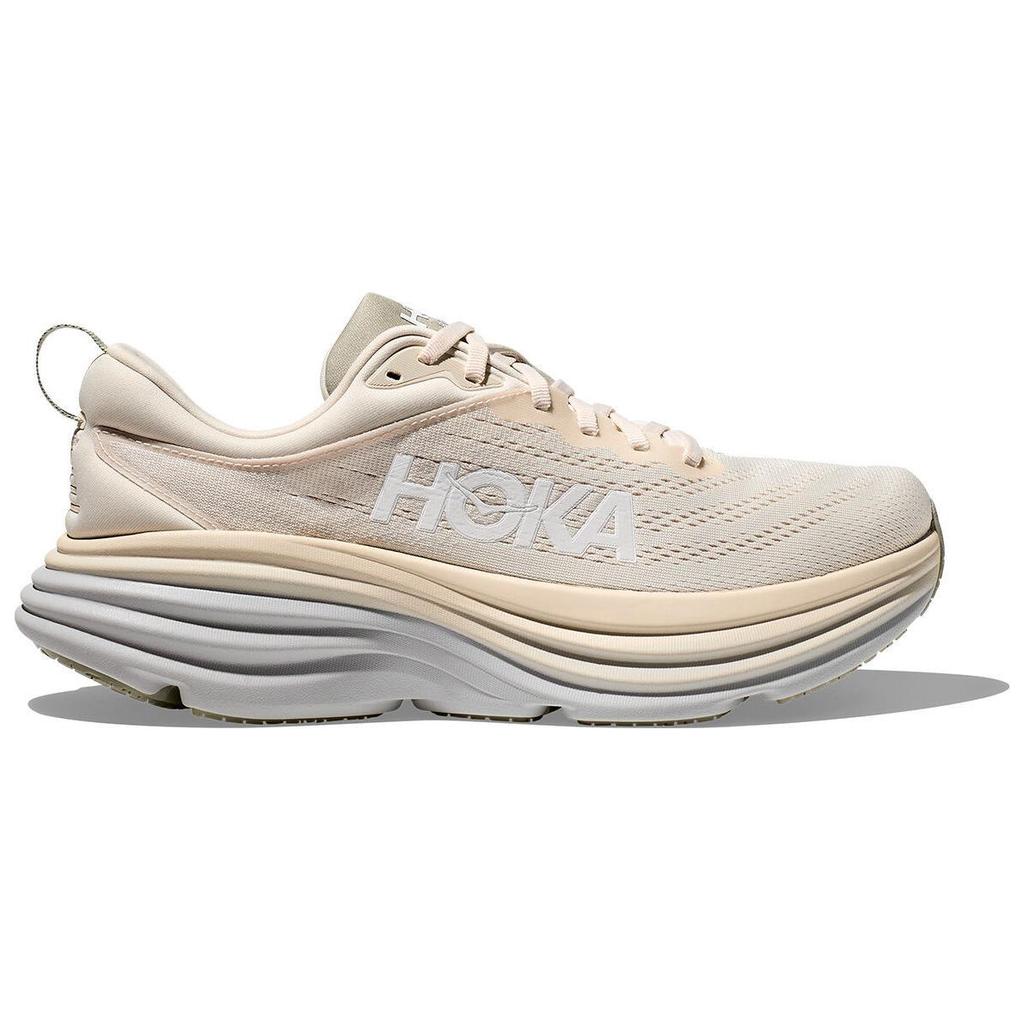 Hoka One One Bondi 8 Comfortable Fashionable Versatile Non-Slip Durable Low-Top Running Shoes Men Sneakers White Blue 1127953-OKB