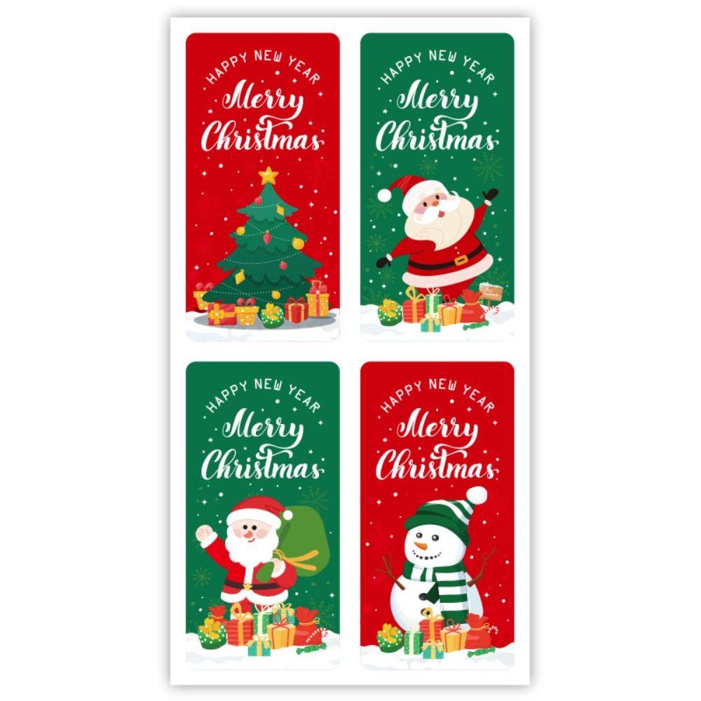 100Pcs Self-Adhesive Handicraft Labels Christmas Baking Sealing Stickers Gift Wrapping