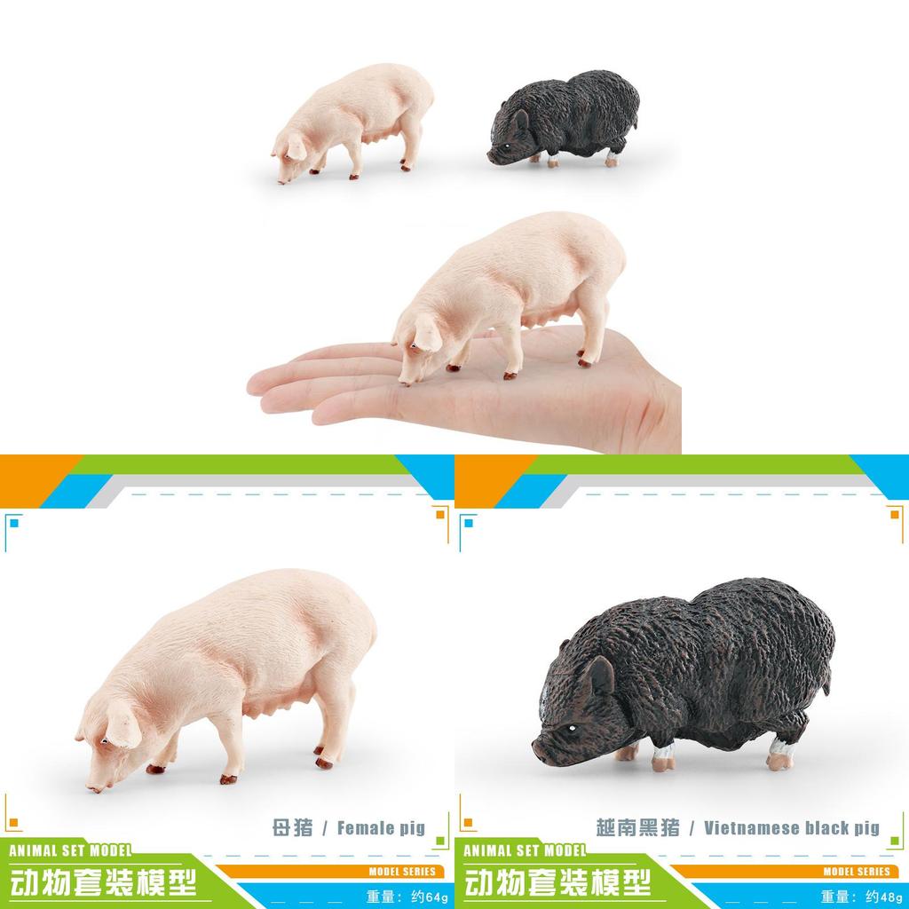 Bauernhoftier PVC Schwein Spielzeugmodell für Kinder zum Lernen und zur Darstellung von Bauernhofszenen