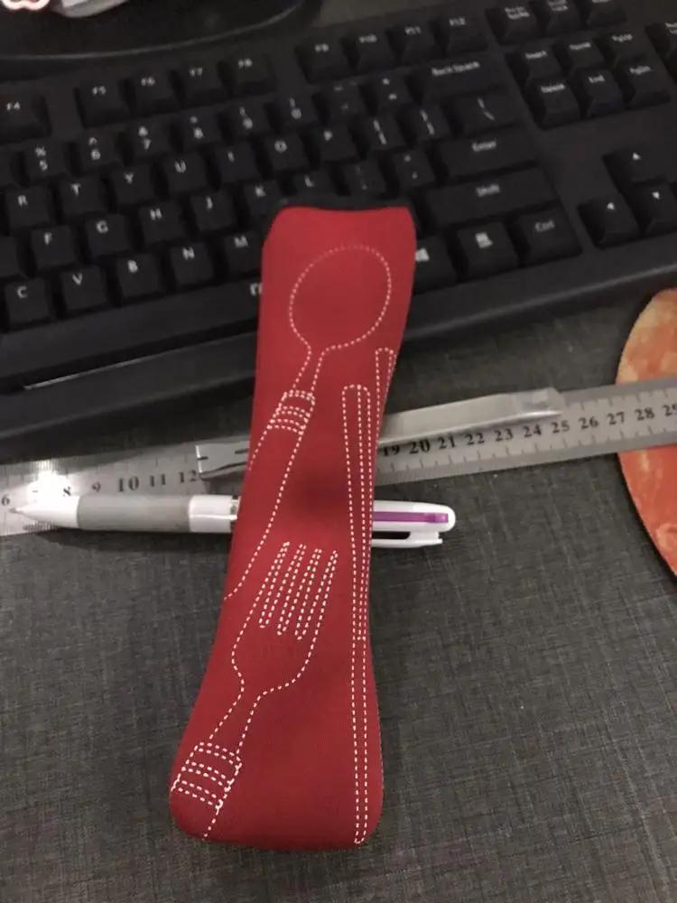 Portable Tableware Bag Cutlery Bag Dinner Set Travel Packaging Storage Box Dinnerware Picnic Fork Spoon Bag Without Dinnerware