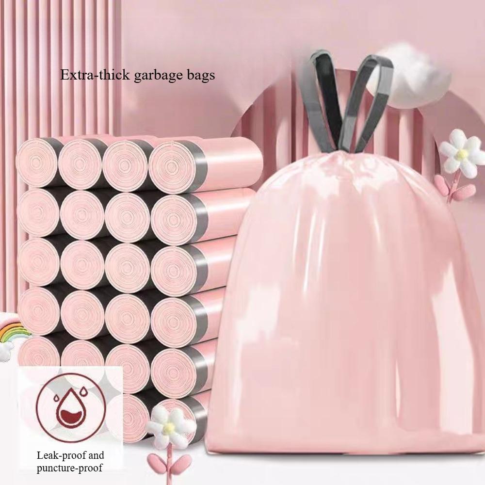 New Tear-Resistant Drawstring Garbage Bags Thickened Plastic Handheld for Kitchen/Dorm/Bathroom Home Use RQSL-WM-0066-51