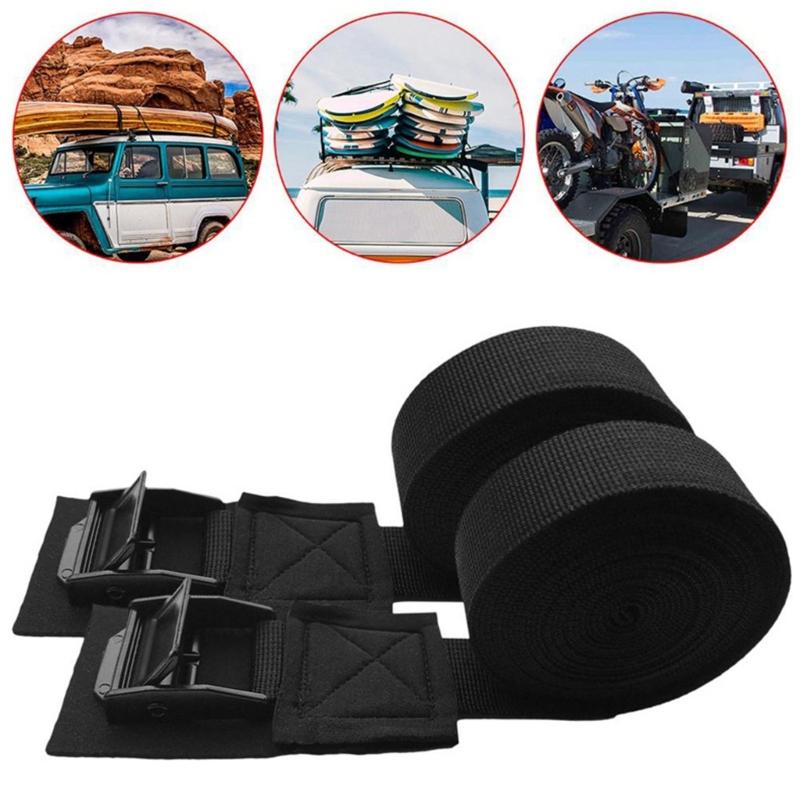 Heavy Duty Lashing Strap with Buckles 2.5x300cm 200lbs Load Adjustable Cargo Tie Down Strap For Luggage Bike Motorcycle