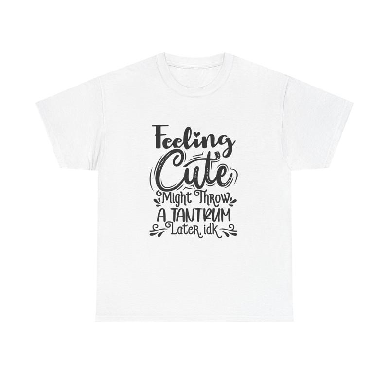Feeling Cute Might Throw A Tantrum Later Idk T-shirt