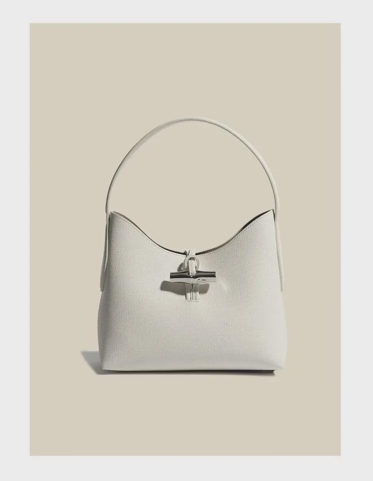 2024 Genuine Leather Bamboo Shoulder Bag: Spring/Summer High-End European & American Fashion