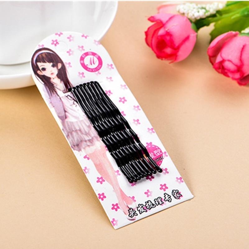 40PCS  Small Clip Hairpin Korean Version of Latest Black Wire Word Folder One Containing Hairpin