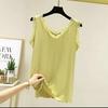 Women's Summer Lace Trim V-Neck Ribbed Tank Top - Ice Silk Sleeveless Base Layer, Plus Size