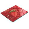 Tempered Glass Kitchen Board with Decorative Strawberry Graphics 60x52 Cm