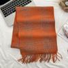 Xiaohongshu Popular Cherry Red New Year'S Red 100% Wool British Versatile Scarf Women'S And Men'S Cashmere Warm Scarf