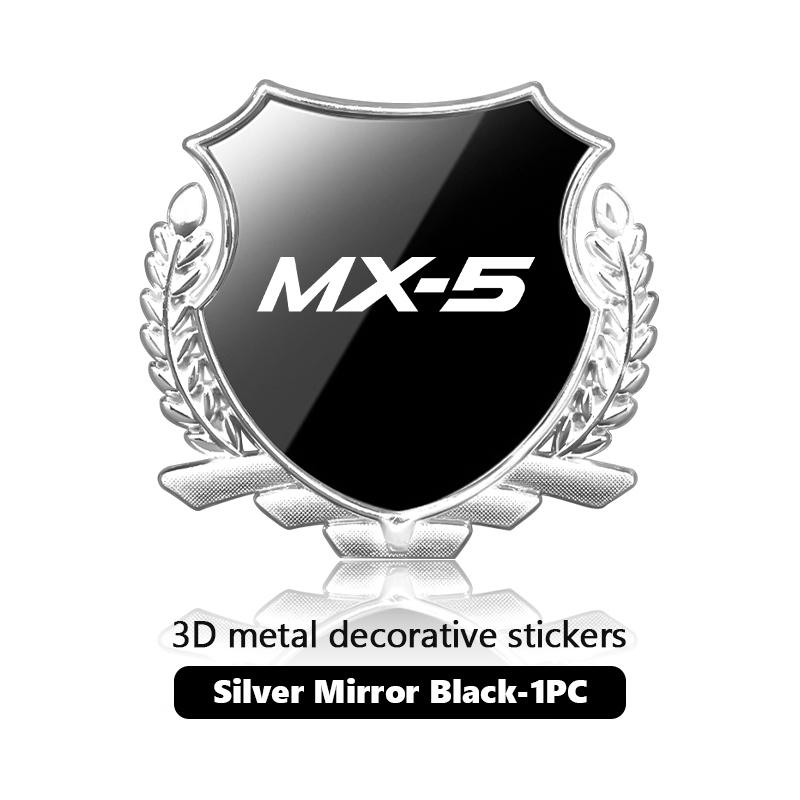 3D Metal Badge Sticker Wheat Ear Shape Car Window Decor Sticker For Mazda MX-5 CX30 RX8 MX5 BK BL 5 CR CW 6 II GH CX-7 ER