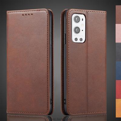 Capa de couro com atração magnética para Oneplus 9 Pro / One plus 9Pro / 1+9 Pro Coldre Flip Capa Carteira Bolsas de telefone Fundas Coque
