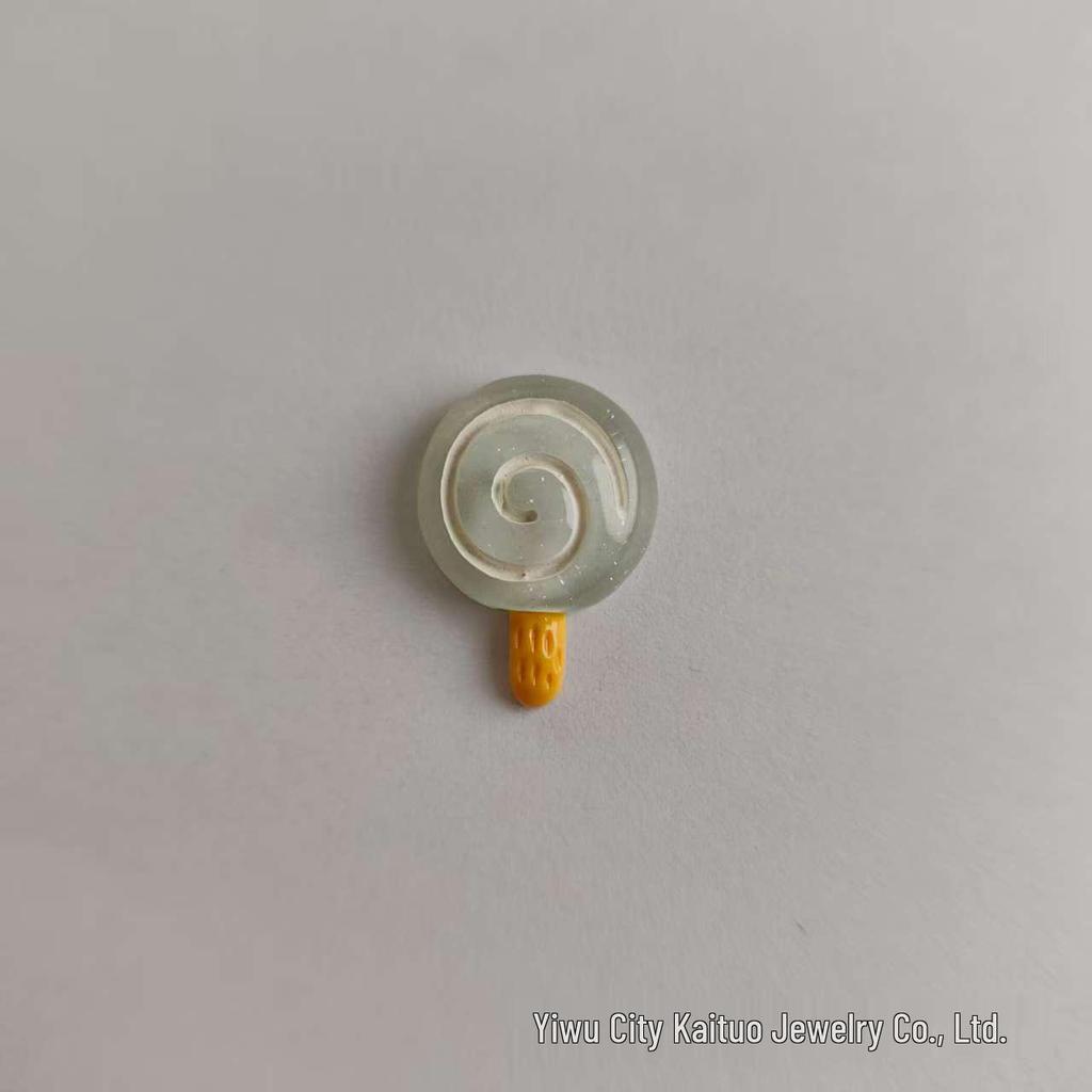 Translucent Rabbit Lollipop Resin Accessories: DIY Cream Glue Pendant, Hair Clip, Hair Tie, Refrigerator Magnet, Phone Case Decor.
