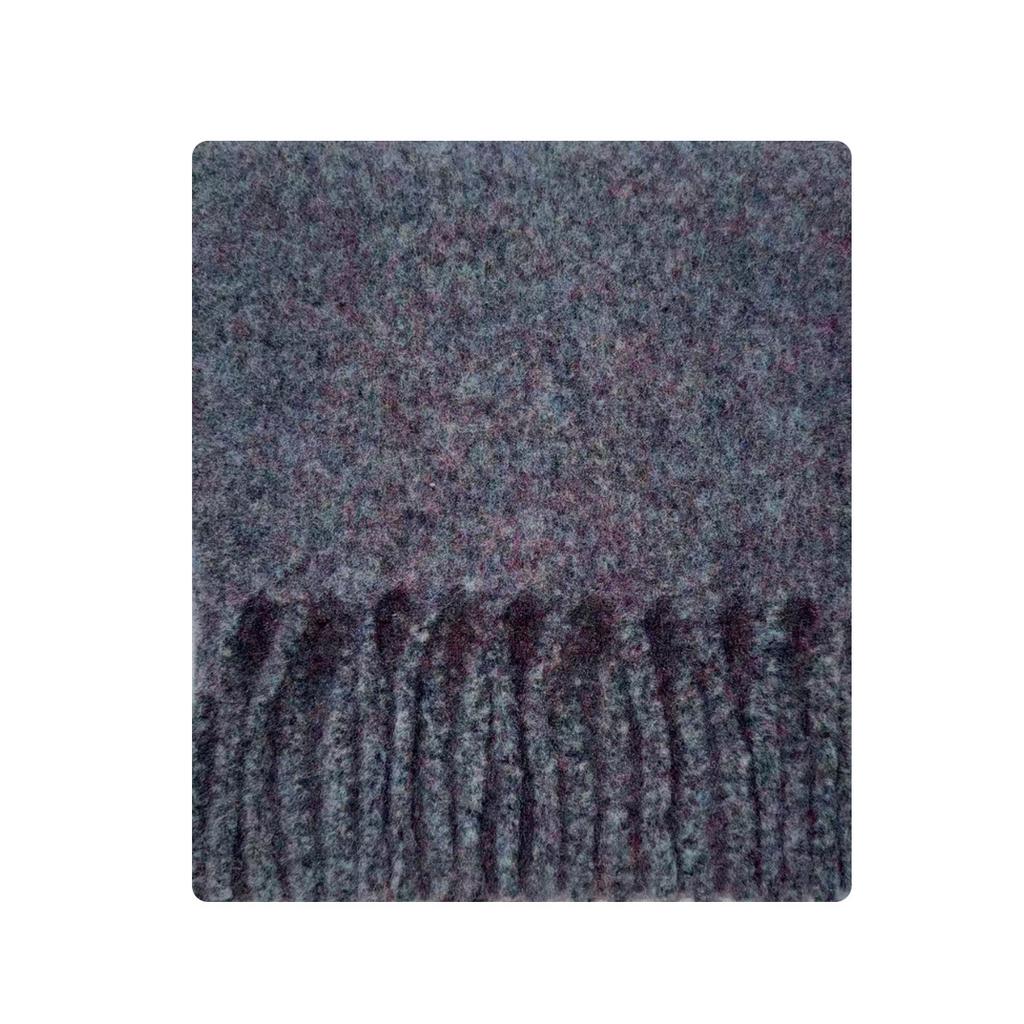 Colorful Silk Floral Mixed Color Scarf for Women in Winter Thickened Korean Style Soft and Waxy Solid Color Scarf