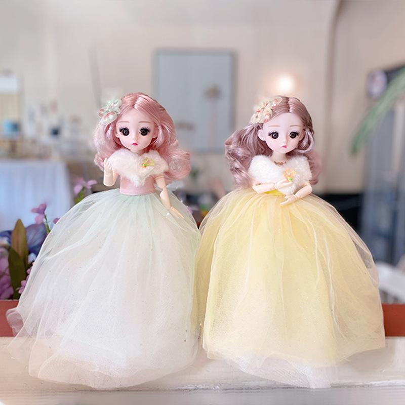 1 Set 32Cm Music Gauze Skirt Dolls Action Figures For Girls 6 To 7 Years Kids Toys Clothes And Accessories