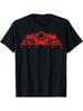 Vintage Red Formula Racing Lovers Silhouette Race Car Fan T-Shirt