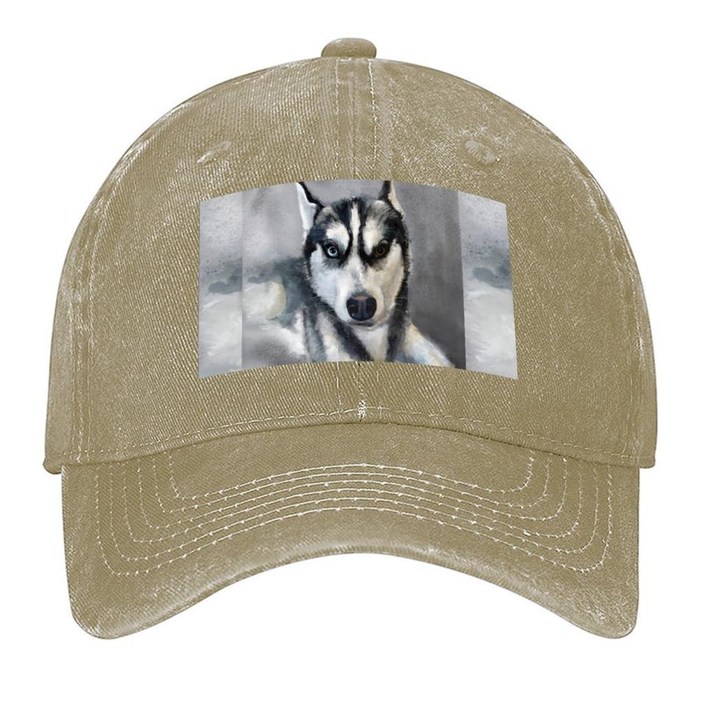 2026 Siberian Husky Hund Aquarell Kunst Baseballkappe Streetwear Sonnenschutzmütze Schiffermütze Für Männer Kindermütze Herren Golfbekleidung Damen