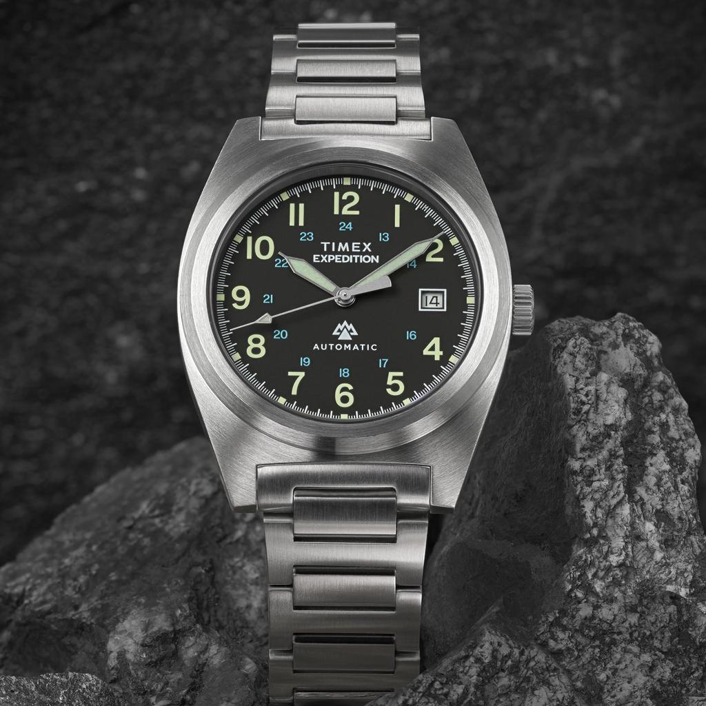 TIMEX Expedition Watch TW2Y39600 10 ATM Water Sapphire Black Stainless Steel Men's Automatic