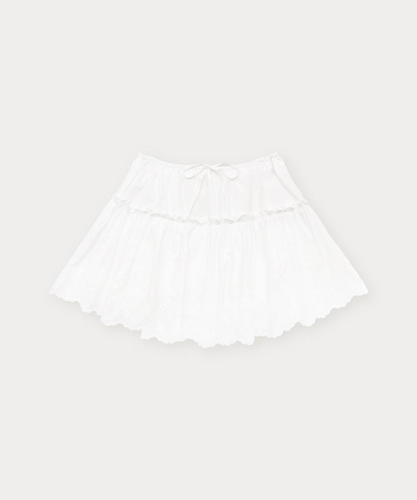 Sseomweeobeoteo Charlotte Lace Mini Skirt - Ivory