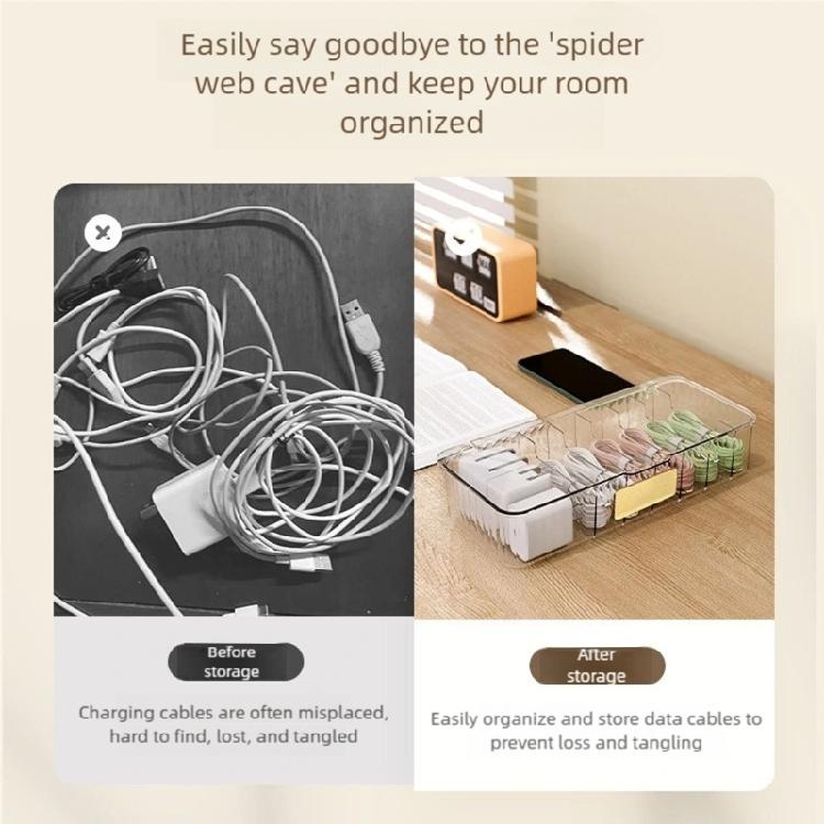 Travel Friendly Cord Keepers Storage Box Securely Store Charger Headphone Cables In Any Environment for Workspaces