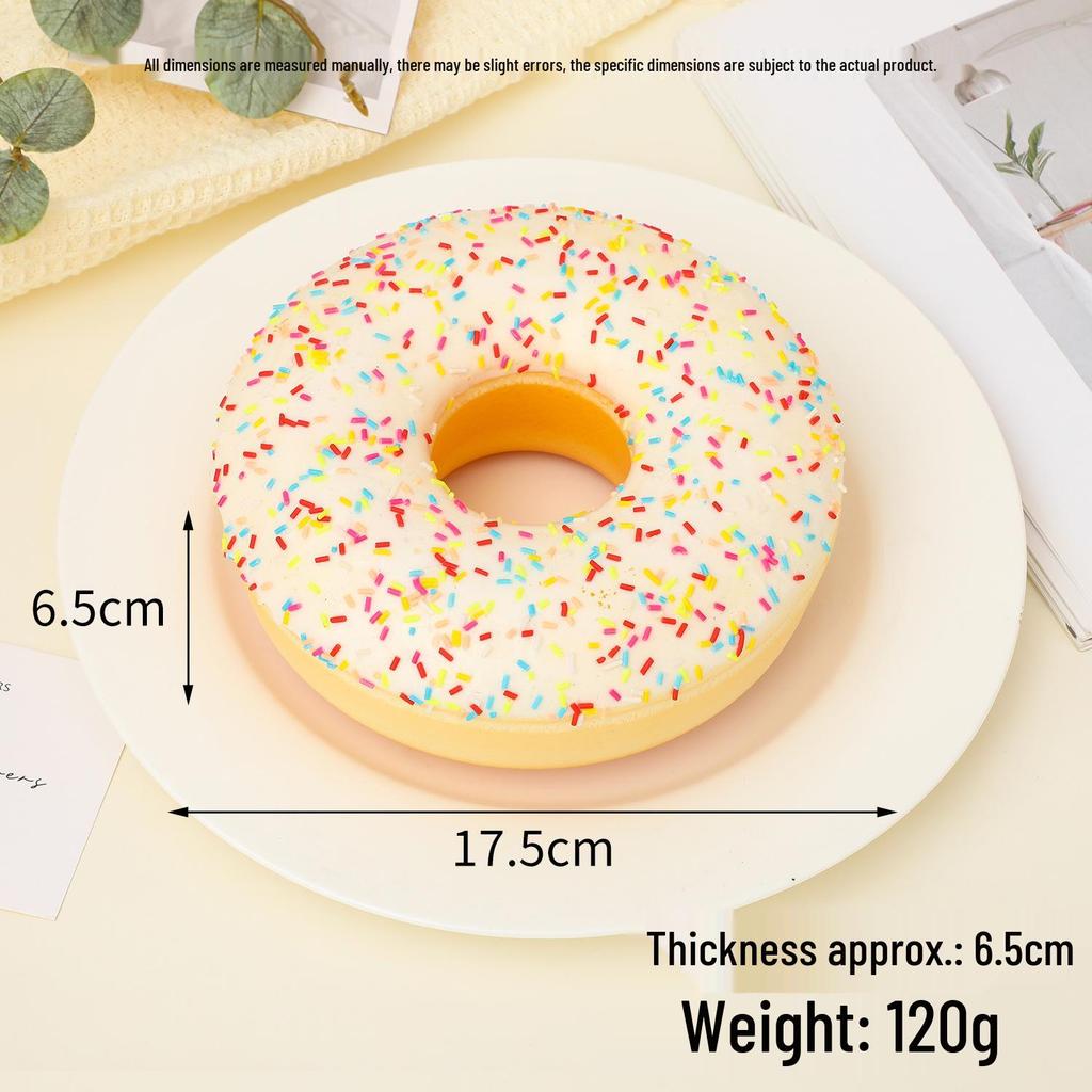 Large 17cm Sprinkle Donut Simulation Model Ornament