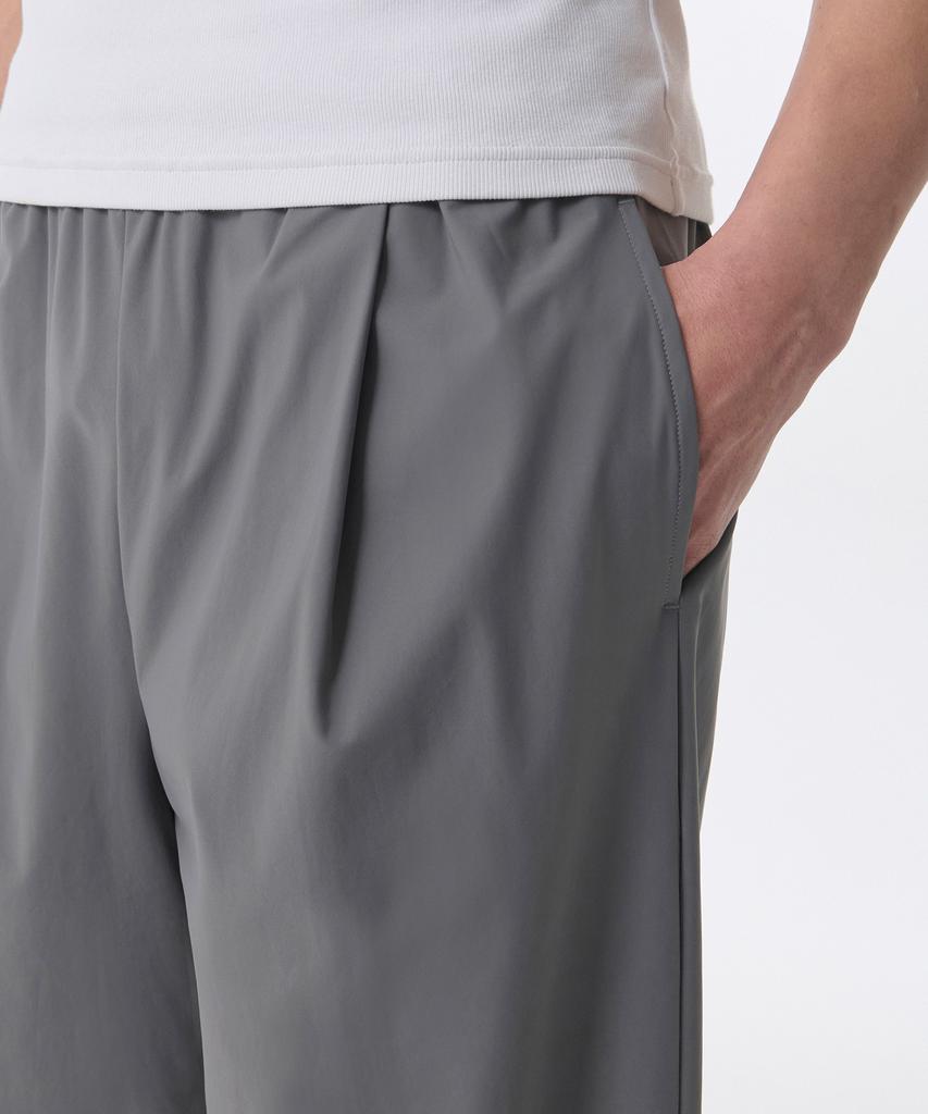 MUSINSA STANDARD Cooling Loose Tapered Elastic Waist Pants [Medium Grey]