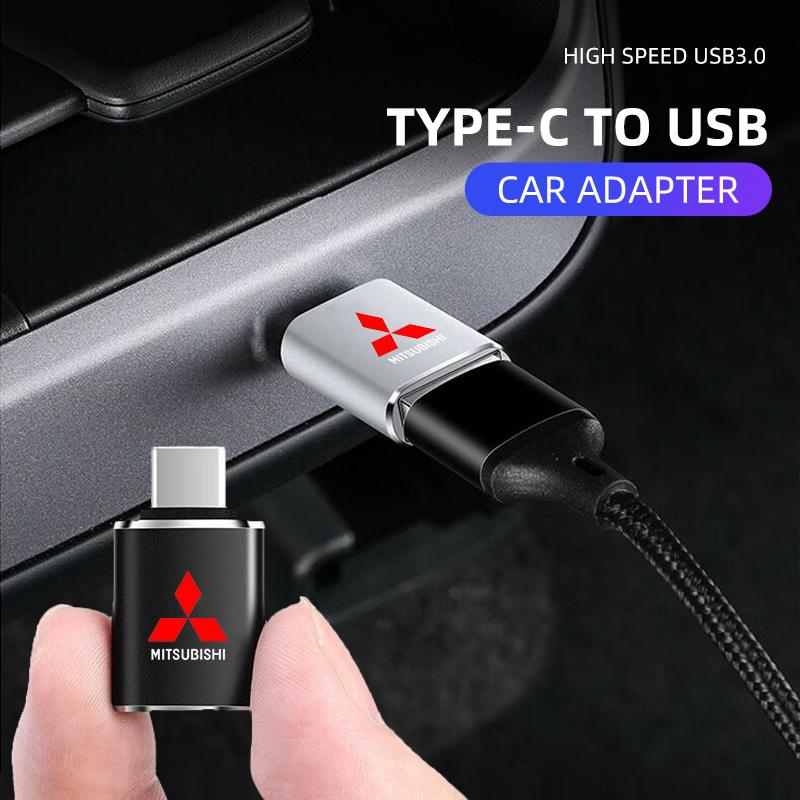 1pcs Car Type-C To USB 3.0 Interface Mini Converter Charging Adapter For Mitsubishi Mirage G4 DV5