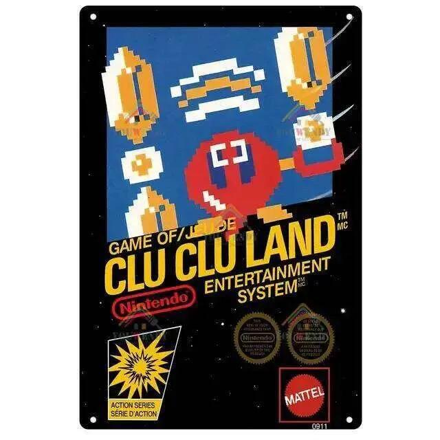 Retro Video Game Metal Poster Classic Gaming Tin Sign Wall Art Man CaveBarCafe Decor X Inches 26T0104 26T0104