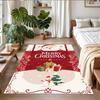 Alfombra Cuadrada Estampada Navideña Suave Antideslizante Para Dormitorio Regalo Navideño