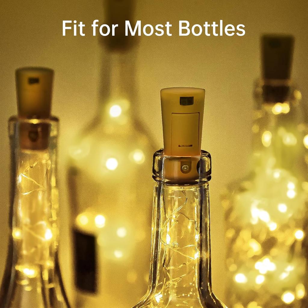 2Meters 20 LED Beads Wine Bottle Lights with Cork 20LED Mini Fairy Christmas Lights