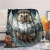 1Pc Cute Animal Print Flannel Blanket, High quality Comfortable for All Seasons, Home Decor, Warmth and Comfort, Perfect for Christmas Gifts 27