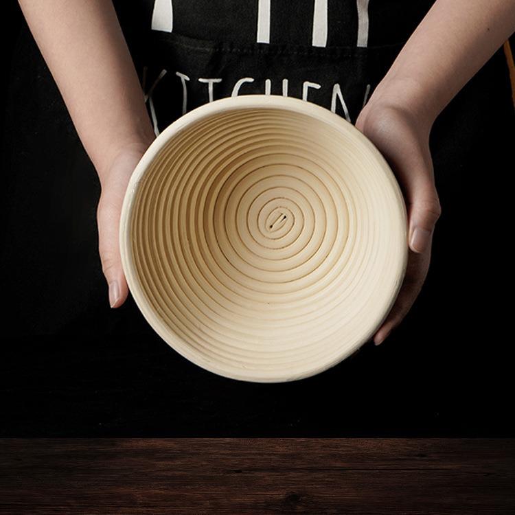 Nordischer Handgefertigter Europäischer Rattan Gärkörbchen für Brot zum Backen