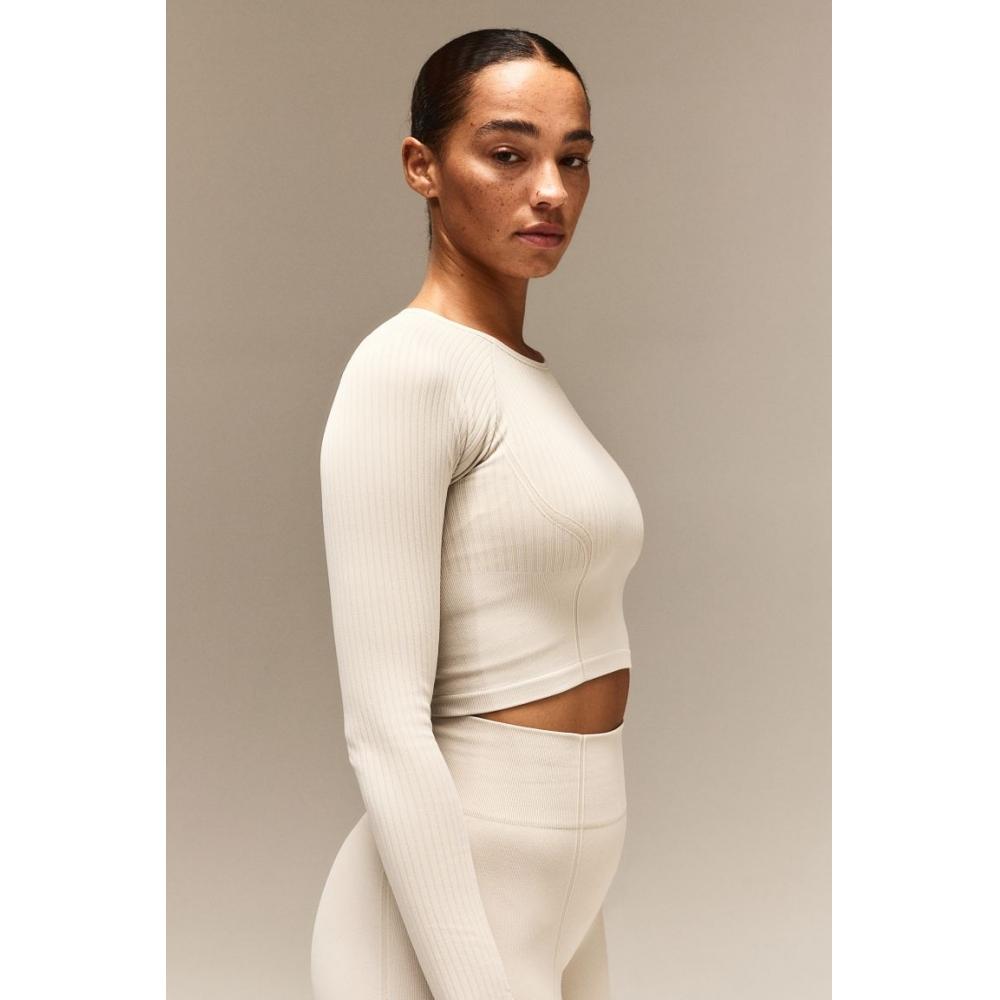 

Укороченный спортивный топ HM DryMove, светло-бежевый