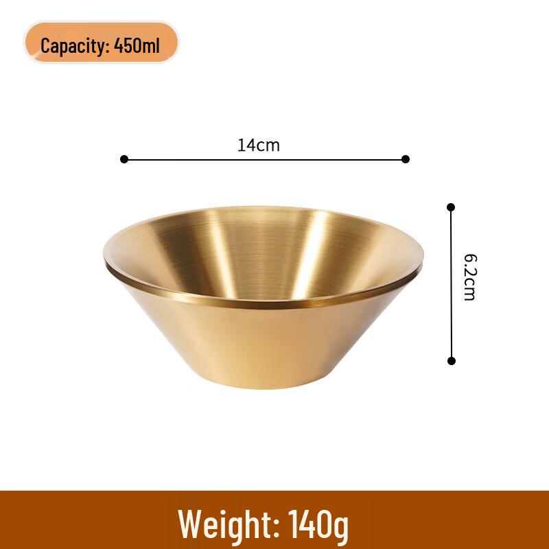 ZISIZ Golden Korean V-Shape Double-Layer Bowl