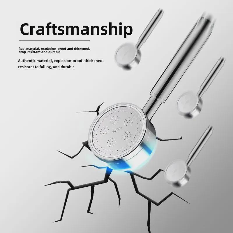 304 Stainless Steel High-Pressure Shower Head Set for Home Use
