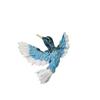 National Style Blue-Winged Bird Brooch Niche High-End High-End Women'S Brooch Retro Pin Coat Accessories